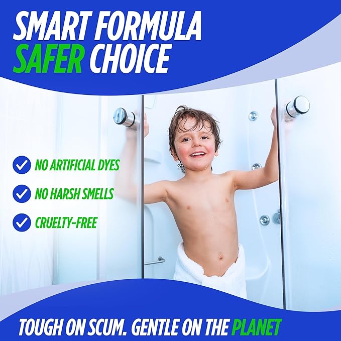 Oh Yuk Deep Shower Cleaner Combo Pack – Includes 1 Spray + 1 Refill (Makes 4 More Bottles) | Targets Soap Scum, Grime & Scale | Shower Wall, Tile & Glass Cleaner | Biodegradable, Vegan, Made in USA