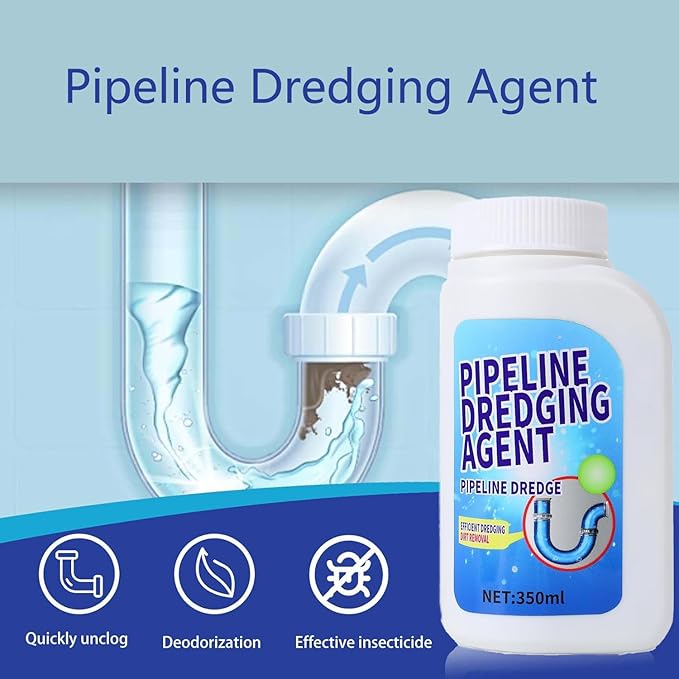 Drain cleaner, Pipeline Dredging Agent - 350ml Clog Remover | Fast-Acting, Drain Cleaner Powder, for Sinks, Showers & Toilets Kitchen Quick Cleaning