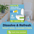 Nature Clean Non-Toxic Toilet Bowl Cleaners Strips 45 count - 2 pack, Plastic-Free Packaging, Natural Toilet Cleaner Septic Safe, Refresh Toilets & Bathroom. No Splash