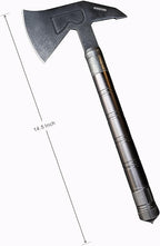 14.5'' Hand-Forged Axe, Aluminum Oxidation Handle Bushcraft Hatchet with Sheath,Survival Axes and Hatchets,Gardening Axes,Wood Chopping Axe, Camping Gears