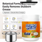 Multi Purpose Powerful Cleaner for kitchen, 3 In 1 Stainless Coconut Oil Cleaning Paste, Kitchen Duty Degreaser for Faucets, Tiles, Kitchen, Oven (2)