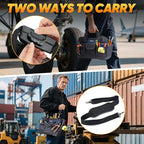 TICONN Heavy Duty Tool Bag with Multi-Pockets, Portable Tool Box Organizer Storage Bag, with Adjustable Shoulder Strap and Ergonomic Handle (Blue, 14" Molded Base)
