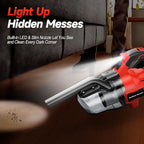 Cordless Handheld Vacuum Cleaner Compatible with Milwaukee 18V Battery,16000Pa Portable Shop Vacuum with 2 HEPA Filters & 4 Attachments, Lightweight Vacuum for Car, Home & Garage-Tool Only, No Battery