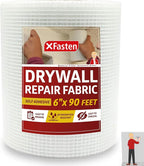 XFasten Drywall Repair Mesh Tape - 6-Inch X 90-Foot Mesh Tape for Drywall Repair, Fiberglass Drywall Patch Hole, Heavy Duty Wall Repair Mesh Spackle Tape, Wall Crack and Seam Repair Joint Tape