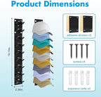 2 Pack Hat Organizer for Baseball Caps,Hat Rack for Wall with Strong Adhesive Hold up to 18 Hats，Over The Door Organizer for Closet Door and Bedroom (White)