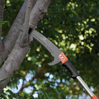 Manual Pole Saw for Tree Trimming, 7.8 FT Pruning Saw with 6-Section Stainless Steel Handle, Sharp steel Blade, Easy to Carry and Lightweight Extendable Design for Garden & Tree Maintenance