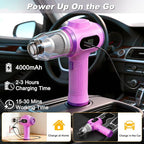 Portable Car Vacuum Cordless Mini Handheld Vacuums Cleaner Rechargeable with LCD Display and Multi-Nozzles, High Power Hand held Cleaners for Car, Home, Office, Sofa, Pet Hair,Keyboard