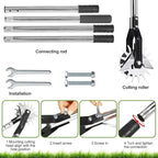 Wheel Rotary Edger Manual Lawn Tool for Sidewalk Edger Rotary Wheel Rotary Wheel Manual Edger Lawn Tool Strong 4 Sections Stainless Steel Handle