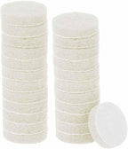 HARFINGTON 24pcs Scrubber Scouring Pads 450 Grits 2 Inch Drill Power Brush Hoop and Loop Surface Conditioning Disc Drill Scuffing Disc Scrub Pads for Home Kitchen Cleaning, White