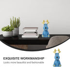 KALLORY Deer Eyeglasses Stand Decorative Glasses Storage Rack Resin Tabletop Eyewear Organizer for Home Desk Display