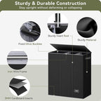 SOLEDI 160L Laundry Hamper 3 Section, Extra Large Laundry Hamper with Lid, Dirty Clothes Hamper with Sturdy Handle, Large Laundry Basket Organizer for Laundry Room, Bedroom, Hampers for Laundry