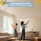 Cobweb Duster with Extension Pole, 110" Microfiber Feather Duster Kit with Bendable Washable Heads, Spider Web Brush, Dusters for Cleaning Ceiling Fan, High Ceiling, Blinds, Furniture & Cars