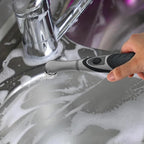 SOARING Electric Cleaning Brush with 4 in 1 Multiple Brush Heads,Indoor Household Cordless Motorized Brush for Bathroom Toilet Kitchen Tile Crevice(Black)