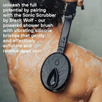 Black Wolf Moisturizing Body Wash for Men, Sandalwood - Mens Hydrating Bodywash for Dry, Dehydrated, & Sensitive Skin - Hyaluronic Acid, Aloe Vera, & Jojoba Oil Body Cleanser Help Remove Oil & Dirt