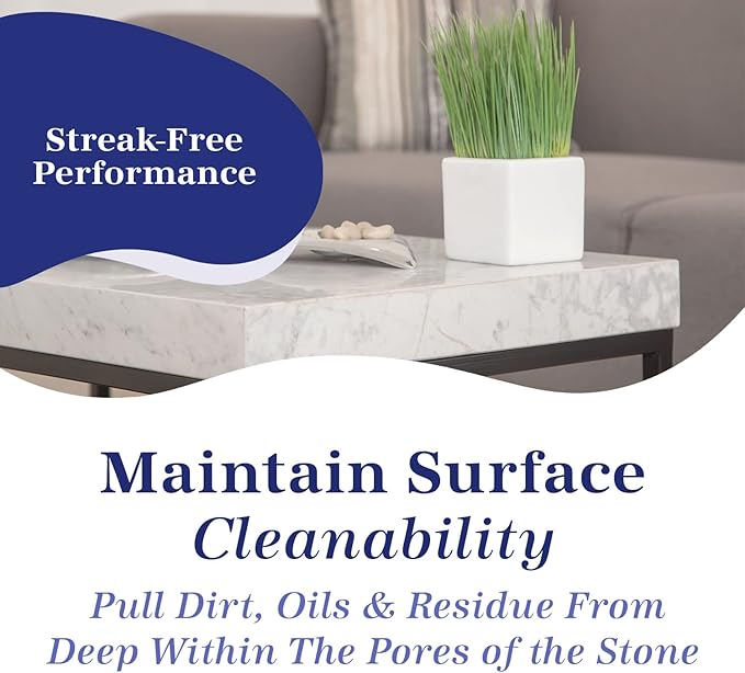 Granite & Quartz Cleaner, Safe & Powerful Granite Countertop Cleaner, Oil & Wax Free Quartz Countertop, Effective Stone Care & Cleaning, Ready-To-Use Refill Gallon