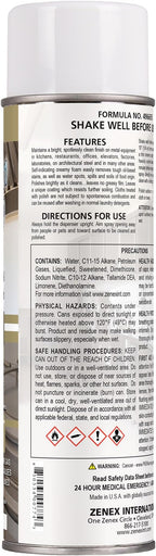 Zenex ZenaSheen H20 Stainless Steel Polish - Professional-grade Water-based Metal Cleaner, Polish & Protectant | Remove Grime & Restore Shine | Stainless Steel, Chrome, Brass & More | 16 oz (12 Pack)