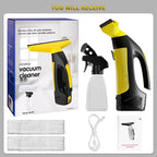 Window Vacuum Squeegee Cordless, Window Vac with Detachable Water Tank and Strong Suction, Electric Window Cleaning Tool for Shower Wall, Mirror, Glass, Car Windshield, Countertop, Tiles