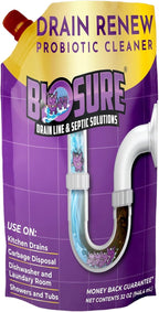 DRAIN RENEW Drain Line Maintenance and Septic Tank Treatment: The Ultimate Drain Cleaner for Your Drains, Showers, Sinks, and Toilets - Keep Your Pipes Clear and Septic System Healthy