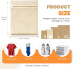 4Pcs Cotton Mesh Laundry Bags for Delicates,Breathable Mesh Garment Bag for Washing Machine,Travel Wash Bags with Zipper for Bras,Underwear,Socks,Baby Clothes,Laundry Dorm Room Essentials(M)
