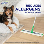 Swiffer Sweep + Mop XL, Broom & Mop Alternative, Floor Cleaner for Dirt, Dust, Hair, All Purpose Cleaning Tool for Home, Bathroom, Kitchen, Set Includes 1 XL Sweeper 8 XL Dry Pads 2 XL Wet Pads Fresh