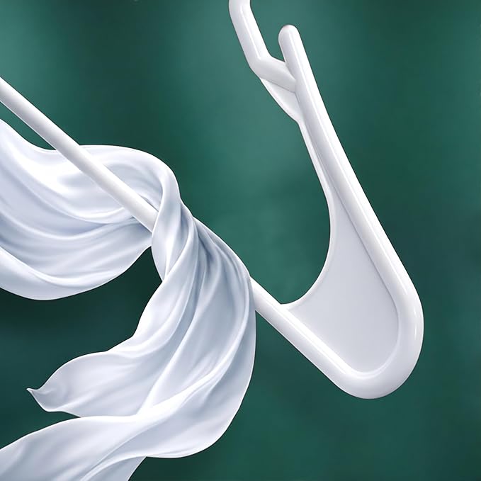 Utopia Home Clothes Hangers 20 Pack - Plastic Hangers Space Saving - Durable Coat Hanger with Shoulder Grooves (White)