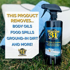 Marine 31 Vinyl Cleaner & Conditioner | Cleans, Protects & Prevents UV Damage | Safe for Boats, Car Interiors & Patio Furniture | No Sticky Residue, Long-Lasting Protection | M31-401 | 32 oz