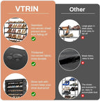 VTRIN Tall Shoe Rack with Cover, 10 Tier Shoe Organizer Storage for 50-55 Pairs Shoes and Boots Large Capacity Shoe Shelf with 8 Pockets Free Standing Shoe Rack for Closet, Entryway, Garage