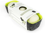 Three by Three Seattle Felt·Like·it!™ XL Wool Dryer Balls + Storage Bin: Reduce Drying Time, Static Cling, and Energy Use | Natural Alternative to Fabric Softeners | (Pack of 3 White Dryer Balls)