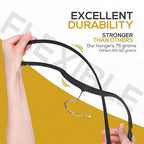 Techzoo Premium Velvet Hangers 30 Pack Ultra Thin Non Slip Adult Felt Space Saving Suit Hanger for Closet Heavy Duty Coat Pants Jackets Dress Hangers 360° Swivel Hook Hold Upto 10 lbs Black