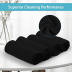 HOMEXCEL Black Microfiber Cleaning Cloth,150 Pack Cleaning Rags, Cleaning Towels,11.5"X11.5" Shop Towels