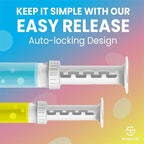 Simple Life Toilet Gel Stamp – Fresh Flower Scent, Anti-Limescale Toilet Cleaner Gel, Deodorizing & Long-Lasting Freshness, 32 Stamps Variety Pack