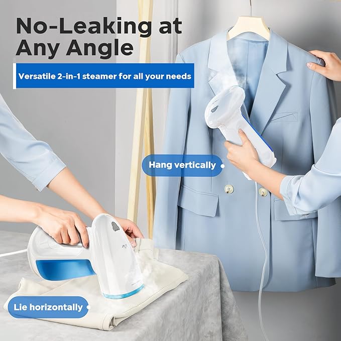 Bear Steamer for Clothes, 1300W Powerful Fast-Heating Handheld Garment and Clothes Steamer with Large 230ml Tank, Auto-Off Safety, Includes Brush, Perfect for Home and Travel Wrinkle Removal