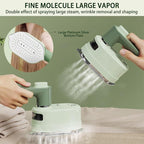 Travel Steam Iron, 180 °Rotating Handle Foldable Hanging Ironing Machine, Portable Mini Dual-Purpose Steam Iron for Both Dry and Wet Use, Essential for School Dormitories & Business Trips (Green)