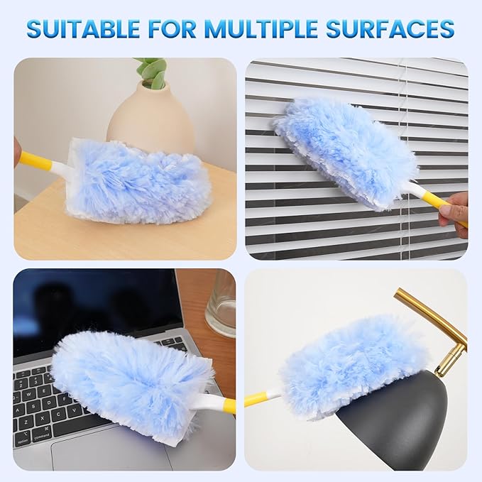 MultiSurface 360 Heavy Duty Duster Refills for Swiffer Duster, Unscented Disposable Dusters for Cleaning,20 Count Duster Refills with 1 Handle