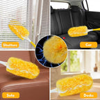 Duster Refill Compatible with Swiffer Duster, 30 Count Heavy Duty Duster Refills Kit for Cleaning Dusting, Multi Surface 360 Feather Duster Disposable Refills, with 1 Handle