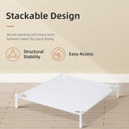 STORAGE MANIAC Sweater Drying Rack, Mesh Clothes Drying Rack, Stackable Laundry Drying Rack, Lay Flat Dryer for Delicates, Portable Dry Rack for Indoor or Outdoor, White, 1-Pack