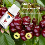Cherry Essential Oil - Natural Fragrance for Aromatherapy, Body, Perfume Making, Candles, Soap, Room Spray, Diffuser Blends - Pure Home Fragrance, 10mL Undiluted - Pack of 2