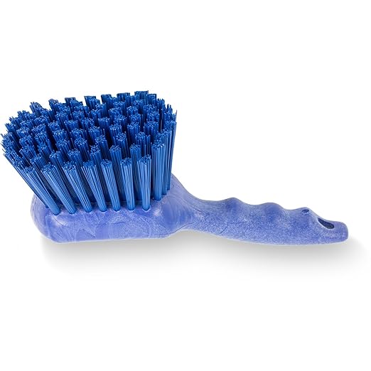 SPARTA 40541EC14 Plastic Scrub Brush, Utility Brush, Kitchen Brush With Hanging Hole For Cleaning, 8 Inches, Blue, (Pack of 6)