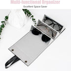 Sunglasses Travel Case,Foldable Eyeglasses Case, Portable Multiple Glasses Case for Women Men Girls