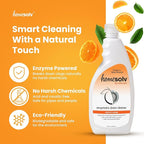 Enzyme Drain Cleaner and Deodorizer - Breaks Down Grease Build Up, Eliminating Odors and Smells, Septic Safe, Non-Caustic Sink Drain and Garbage Disposal Cleaner (22 Fl Oz 2 Pack)