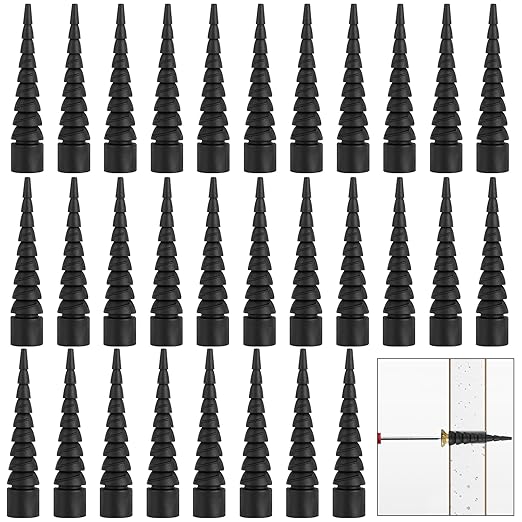 30 Pcs Wood Anchor Stripped Screw Hole Repair Kits-Door Hinge Hole Repair Kits Fit Screws Sizes #2 to #18-Adjustable Wall Anchors for Wood Door Drywall Hole Repair