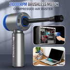 Compressed air Duster, Yomile 2 in 1 180000RPM Cordless Air Duster with Mini Car Vacuum, 9000mAh Battery Dust Blower for Keyboard Cleaner,Rechargeable Air Blower AIC Can for Office Computers