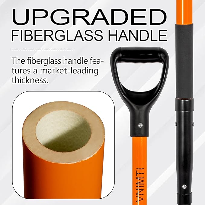 VNIMTI Pitch Fork for Gardening, 10 Tines Wide Pitch Fork with Fiberglass Handle, Heavy Duty Pitch Fork for Bedding, 45 Inches