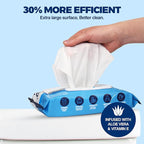 Air Jungles Flushable Wipes 6 Pack, 300 Wipes, Extra Large 7"x7", Gentle Cleansing Adult Wet Wipes, Fresh Scent, Moisturizing with Aloe Vera & Vitamin E