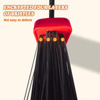 Heavy-Duty Adjustable Angle Broom with 56" Steel Handle - Ideal for Home, Garage, Kitchen, Bathroom, Office, and Outdoor Use - Durable & Efficient Cleaning Tool for Hard Floors (Red)