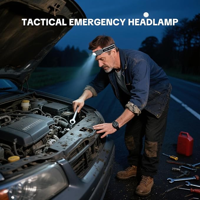 Jbox Shovel Axe Set, High Carbon Steel Folding Shovel with Adjustable 19.2-37.8 Inch Handle, Multi-Tool for Camping, Hiking, Cycling & Emergency, Includes Headlamp, Tactical Outdoor Gear