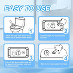 KIISIISO Toilet Bowl Cleaner Tablets 100 PACK, Automatic Bleach Toilet Tank Cleaners, Bathroom Long-Lasting Freshness, Slow-Releasing Powerful Deodorizing & Descaling