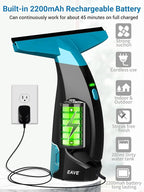 Rechargeable Window Vac, Electric Window Vacuum Squeegee, with 11 in. Squeegee Blade & 200ml Water Tank, Cordless Window Vacuum Cleaner Set for Cleaning Windows, Shower Doors, Mirrors, Tiles