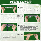 Upgraded Weed Puller Tool, Rust-Proof Manual Weed rake (cultivates Soil with Wooden Handle), 8-Tine Manganese Steel Iron rake for Gardening/Weeding, Gardinia uprooting Tool