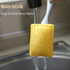 Dish Brush with Handle,Non-Scratch Dishwand with 5 Sponge Refills for Pans, Pots, Sink & Tubs,White